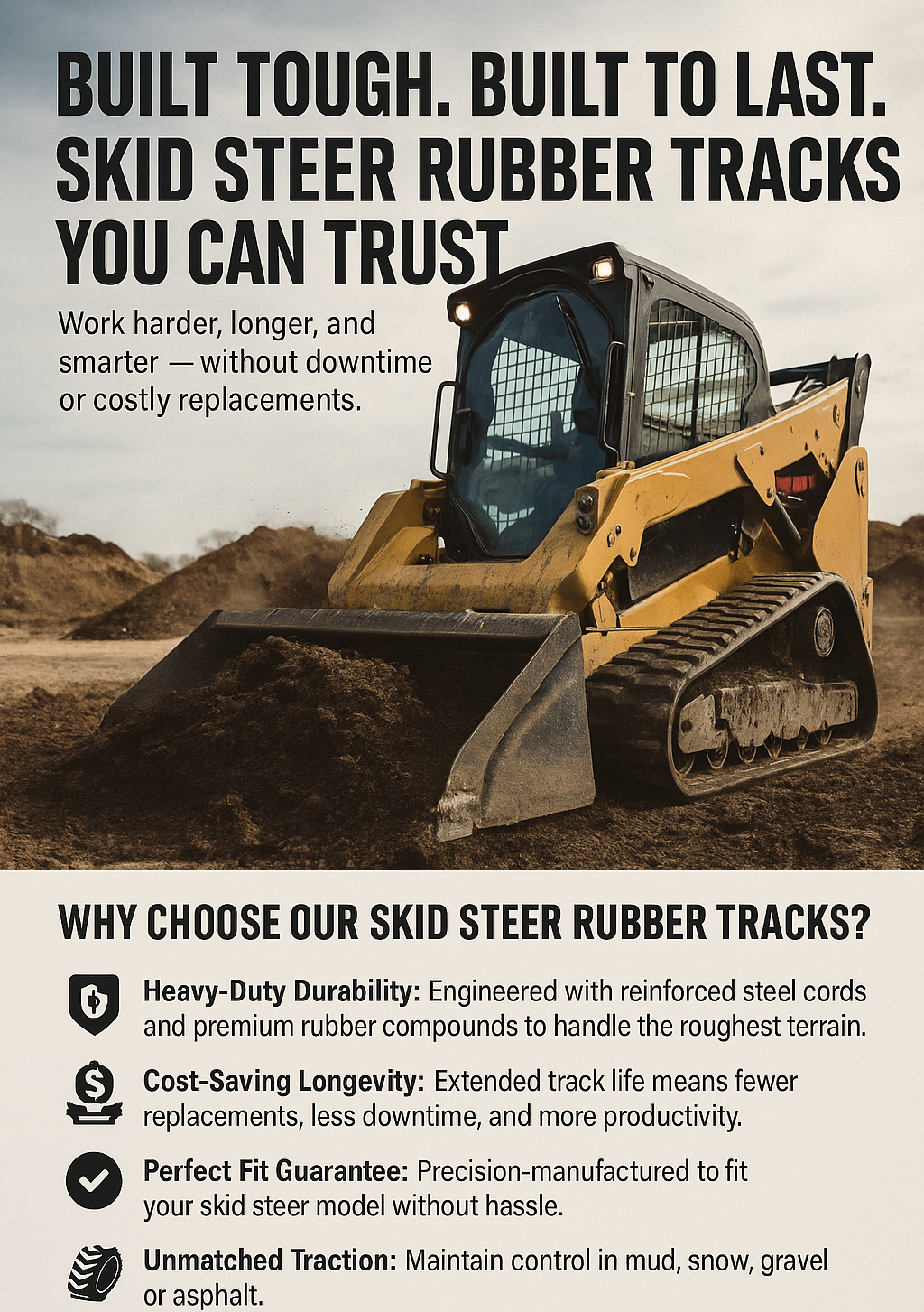 A Mini Excavator Rubber Track, slightly dirty